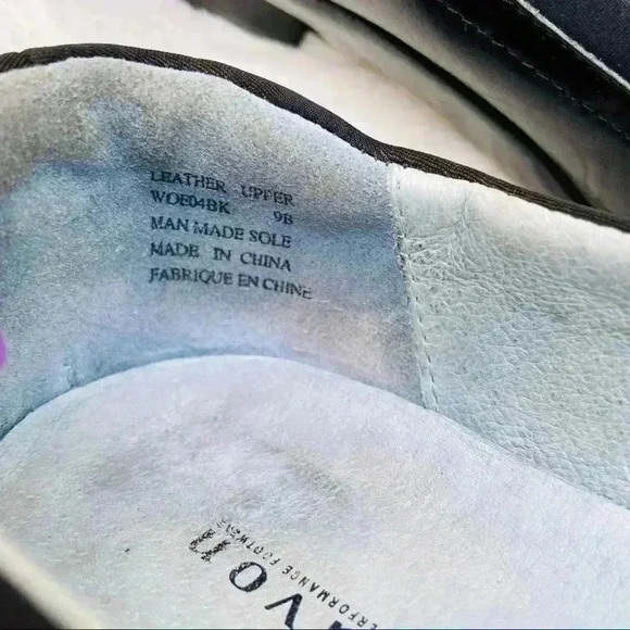 Aravon Black Leather Slip On Comfort Walking Loafer Shoes Size 9B - Picture 14 of 14